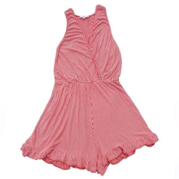 Rolla Coaster Red Striped Romper - Picture 3 of 10